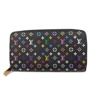 Louis Vuitton Long Wallet Monogram Multicolor Zippy M60243 Noir Grenard Women's